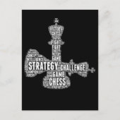 Chess Piece WordStrategy Challenge Board game Briefkaart (Voorkant)