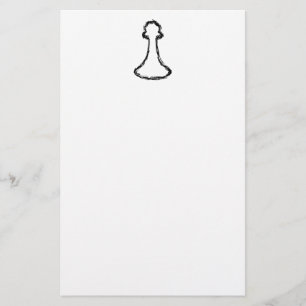 Chess Piece. Zwarte ketch. Briefpapier