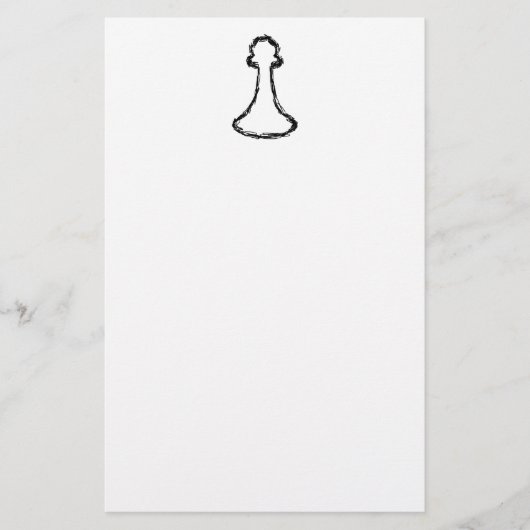 Chess Piece. Zwarte ketch. Briefpapier (Voorkant)
