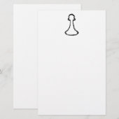 Chess Piece. Zwarte ketch. Briefpapier (Voorkant / Achterkant)