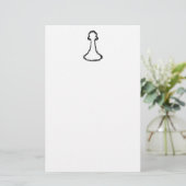 Chess Piece. Zwarte ketch. Briefpapier (Staand voorkant)