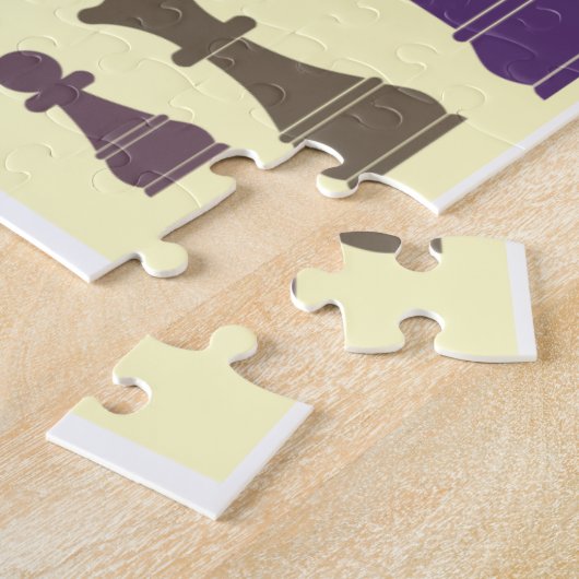 Chess Pieces Jigsaw Puzzle Legpuzzel (Zijkant)