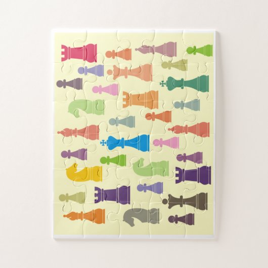 Chess Pieces Jigsaw Puzzle Legpuzzel (Verticaal)