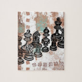 Chess Pieces Jigzaag Puzzle Legpuzzel (Verticaal)