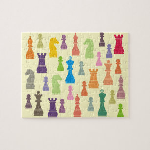 Chess Pieces Jigzaag Puzzle Legpuzzel