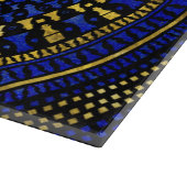 Chess Pieces Mandala - Lapis Lazuli en Gold Snijplank (Hoek)