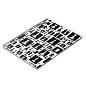 Chess Pieces Pattern - Black and white Notitieboek (Linkerzijde)