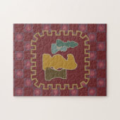 Chess Pieces Red Puzzle Legpuzzel (Horizontaal)