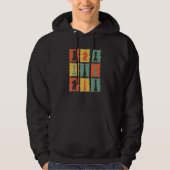Chess Pieces Retro Graphic Chess  Chess Hoodie (Voorkant)