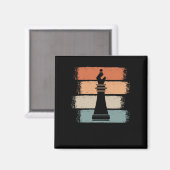 Chess Pieces Retro Magneet (Voorkant / Achterkant)