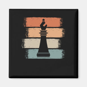 Chess Pieces Retro Magneet