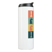 Chess Pieces Vintage Retro Checkmate Board Gift Thermosbeker (Gedraaid links)