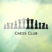 Chess Piecets Window Cling Raamsticker (Vel 3)