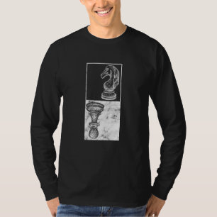 Chess Piecks Knight Pawn Board Game Player Grandma T-shirt