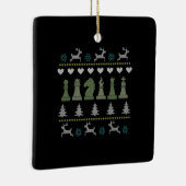 Chess Piecks Ugly Kerstmis Keramisch Ornament (Rechts)