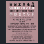 Chess Piecten, Chess Club Adverteren Flyer<br><div class="desc">Chess Piecks,  Chess Club Adverteren broers door de Visitekaartje winkel.</div>