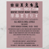 Chess Piecten, Chess Club Adverteren Flyer (Voorkant)