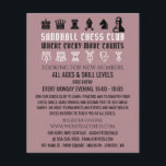 Chess Piecten, Chess Club Adverteren Flyer<br><div class="desc">Chess Piecks,  Chess Club Adverteren broers door de Visitekaartje winkel.</div>