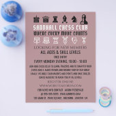 Chess Piecten, Chess Club Adverteren Flyer (Enkel)