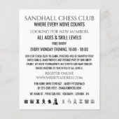 Chess Piecten, Chess Club Adverteren Flyer (Voorkant)