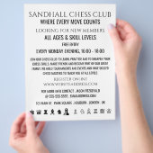 Chess Piecten, Chess Club Adverteren Flyer (Hand)