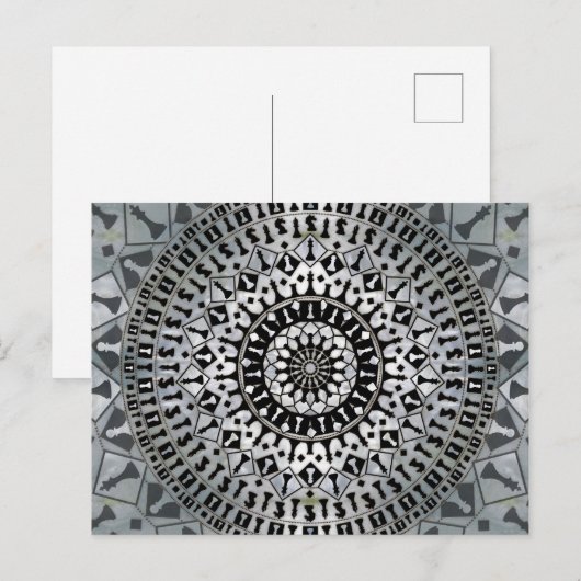 Chess Pineersels Mandala Briefkaart (Voorkant / Achterkant)