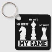 Chess Pineersels My Game Chess Gift Idee Sleutelhanger (Voorkant)