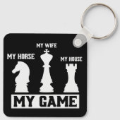 Chess Pineersels My Game Chess Gift Idee Sleutelhanger (Achterkant)