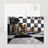 Chess Play King Briefkaart (Voorkant / Achterkant)