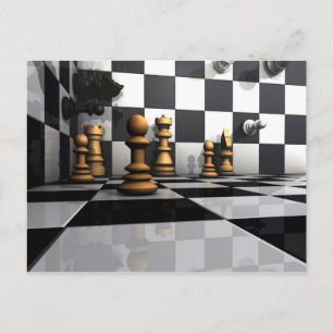 Chess Play King Briefkaart