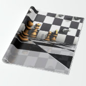 Chess Play King Cadeaupapier (Uitgerold)