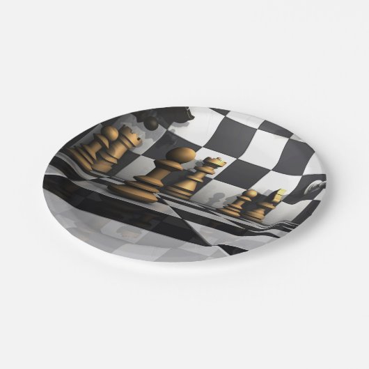 Chess Play King Papieren Bordje (Gekanteld)