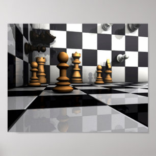 Chess Play King Poster