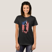 Chess Player American Flag USA Game Master Checkma T-shirt (Voorkant volledig)