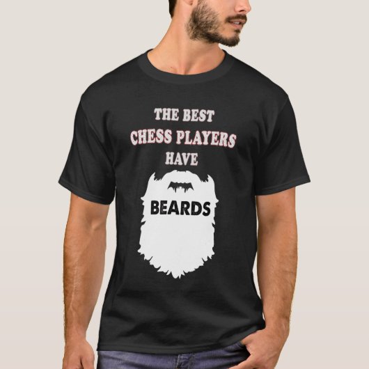 Chess Player Beards King Mind Game Beared T-shirt (Voorkant)