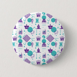 Chess Player Birthday Ronde Button 5,7 Cm