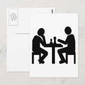 Chess player briefkaart (Voorkant / Achterkant)