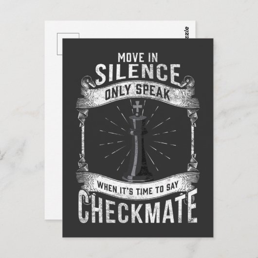 Chess Player Checkmate Checkerboard Game Lover Briefkaart (Voorkant / Achterkant)