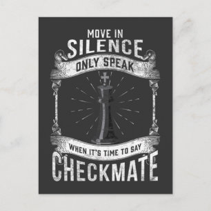 Chess Player Checkmate Checkerboard Game Lover Briefkaart