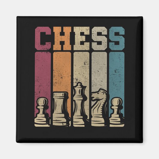 Chess Player Checkmate  Chess Piecks Magneet (Voorkant)