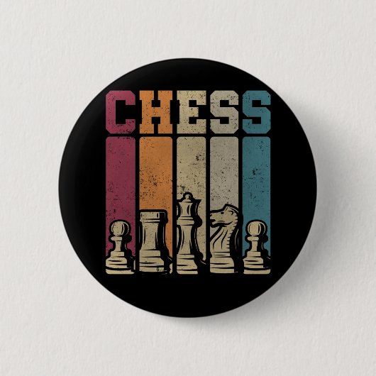 Chess Player Checkmate  Chess Piecks Ronde Button 5,7 Cm (Voorkant)