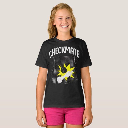 Chess Player Checkmate Club Team T-shirt (Voorkant volledig)