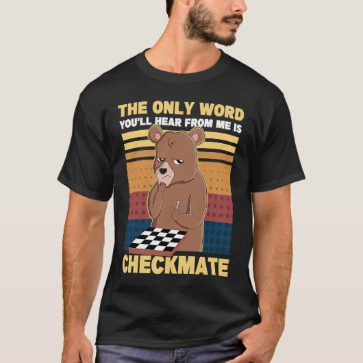 Chess Player Chess Beer Retro Checkmate T-shirt (Voorkant)
