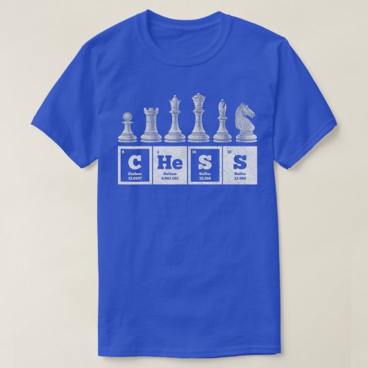 Chess Player Chess Periodic Table T-shirt (Design voorkant)