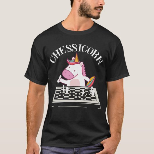 Chess Player Chessicorn Club Team T-shirt (Voorkant)