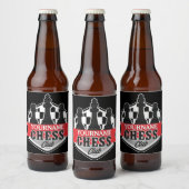 Chess Player Club Checkmate met de persoonlijke na Bier Etiket (Flessen)