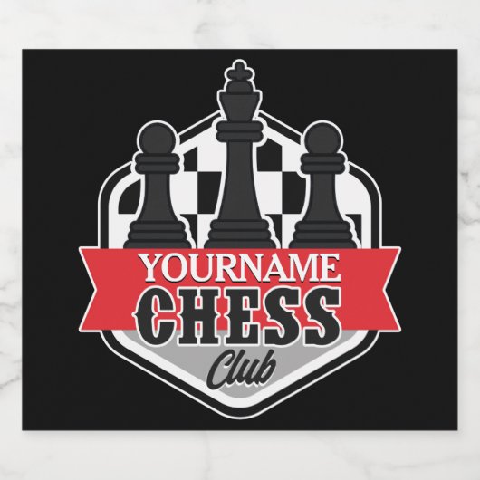 Chess Player Club Checkmate met de persoonlijke na Bier Etiket (Enkel label)