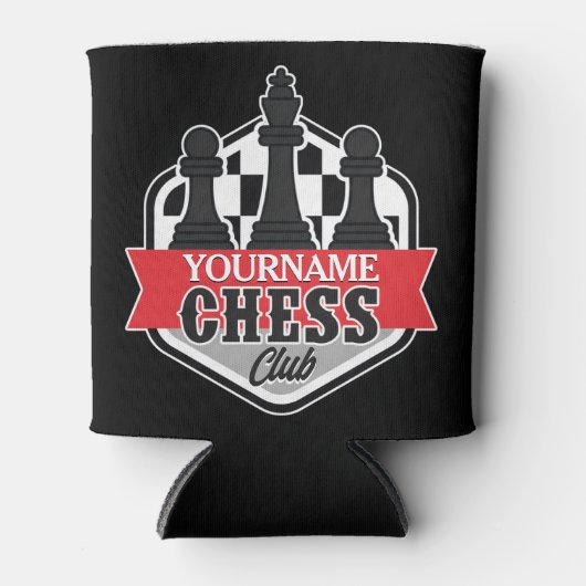 Chess Player Club Checkmate met de persoonlijke na Blikjeskoeler (Voorkant)