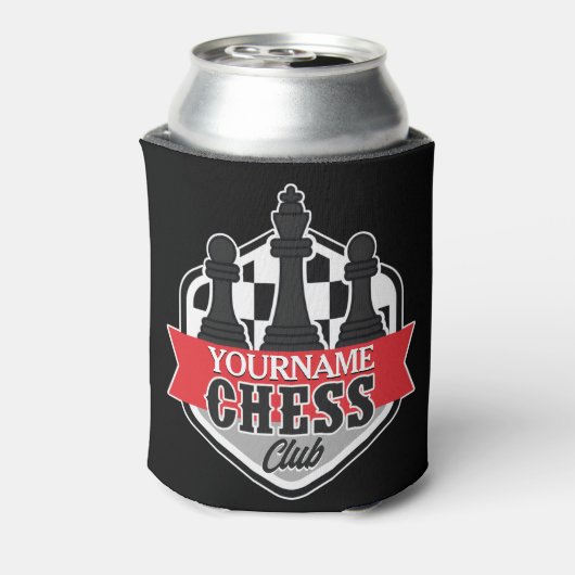 Chess Player Club Checkmate met de persoonlijke na Blikjeskoeler (Blikje Achterkant)