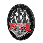 Chess Player Club Checkmate met de persoonlijke na Dartbord (Voorkant Rechts)